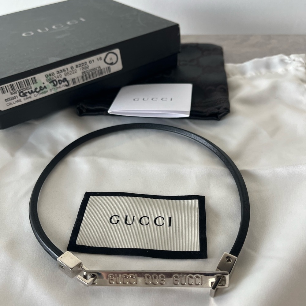 Gucci dog collar 16”